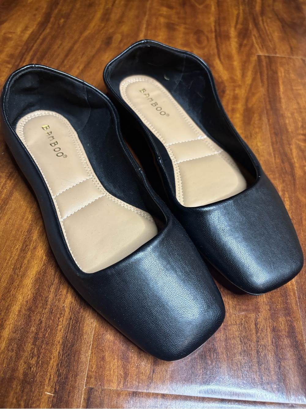 BAMBOO Black Flat Slip ons